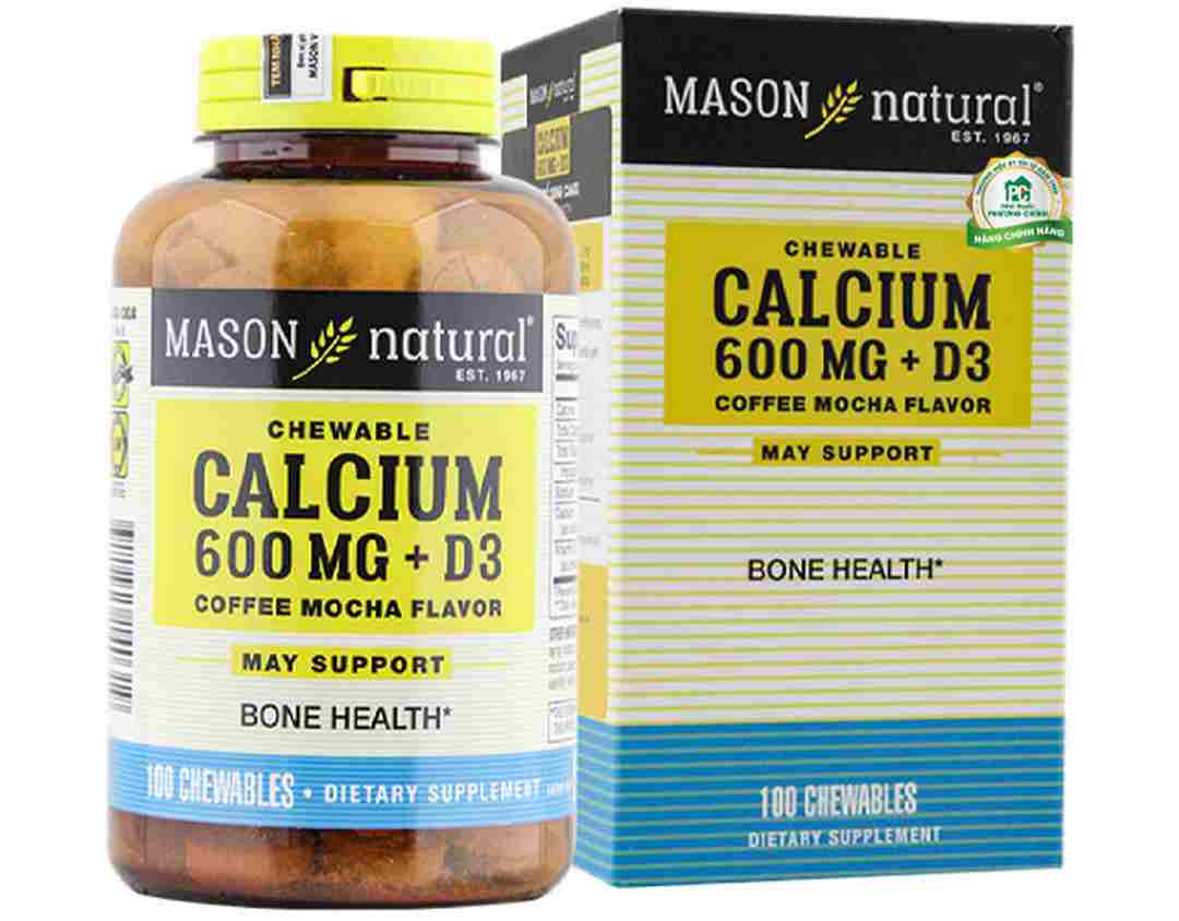 Mason Natural Chewable Calcium giúp xương chắc khỏe