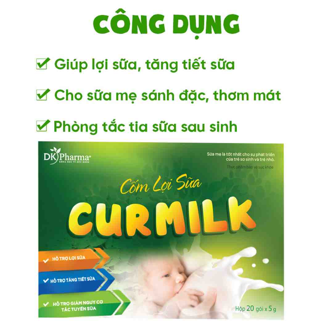 Công dụng cốm lợi sữa Curmilk