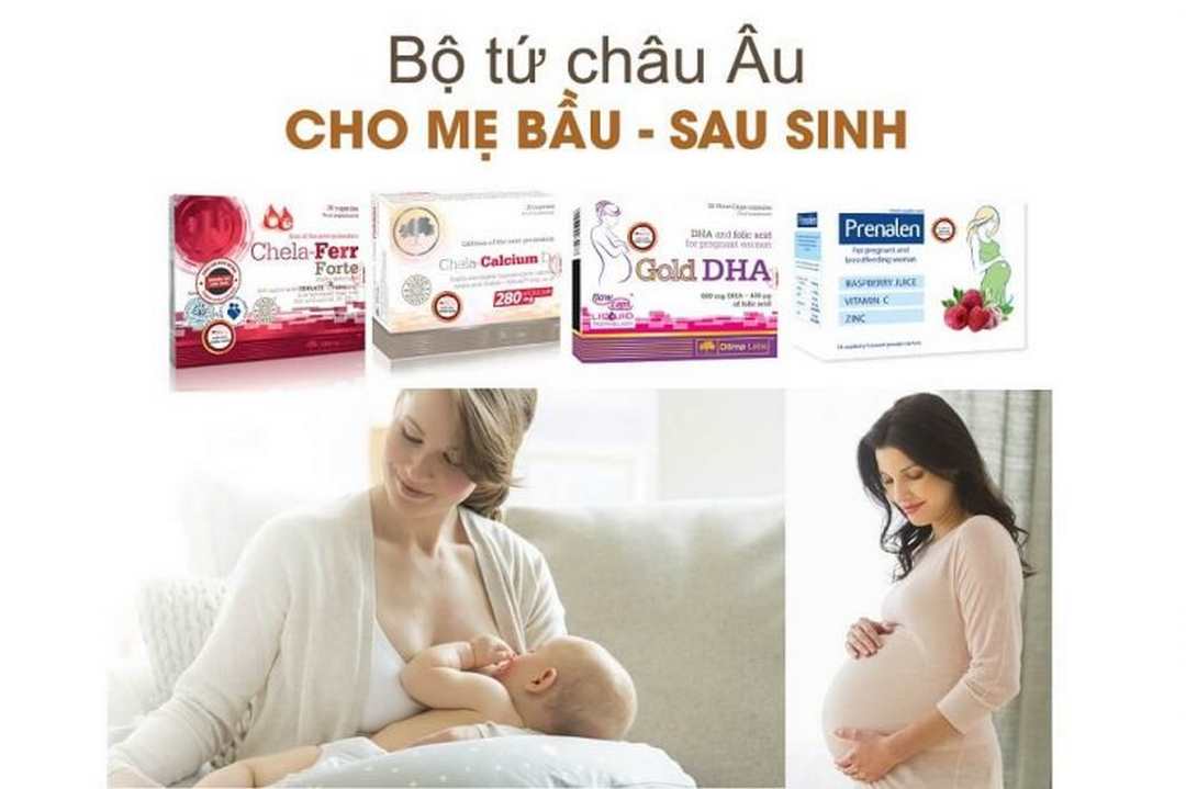 Bộ tứ bổ sung sắt, canxi, DHA và hỗ trợ tăng đề kháng cho mẹ