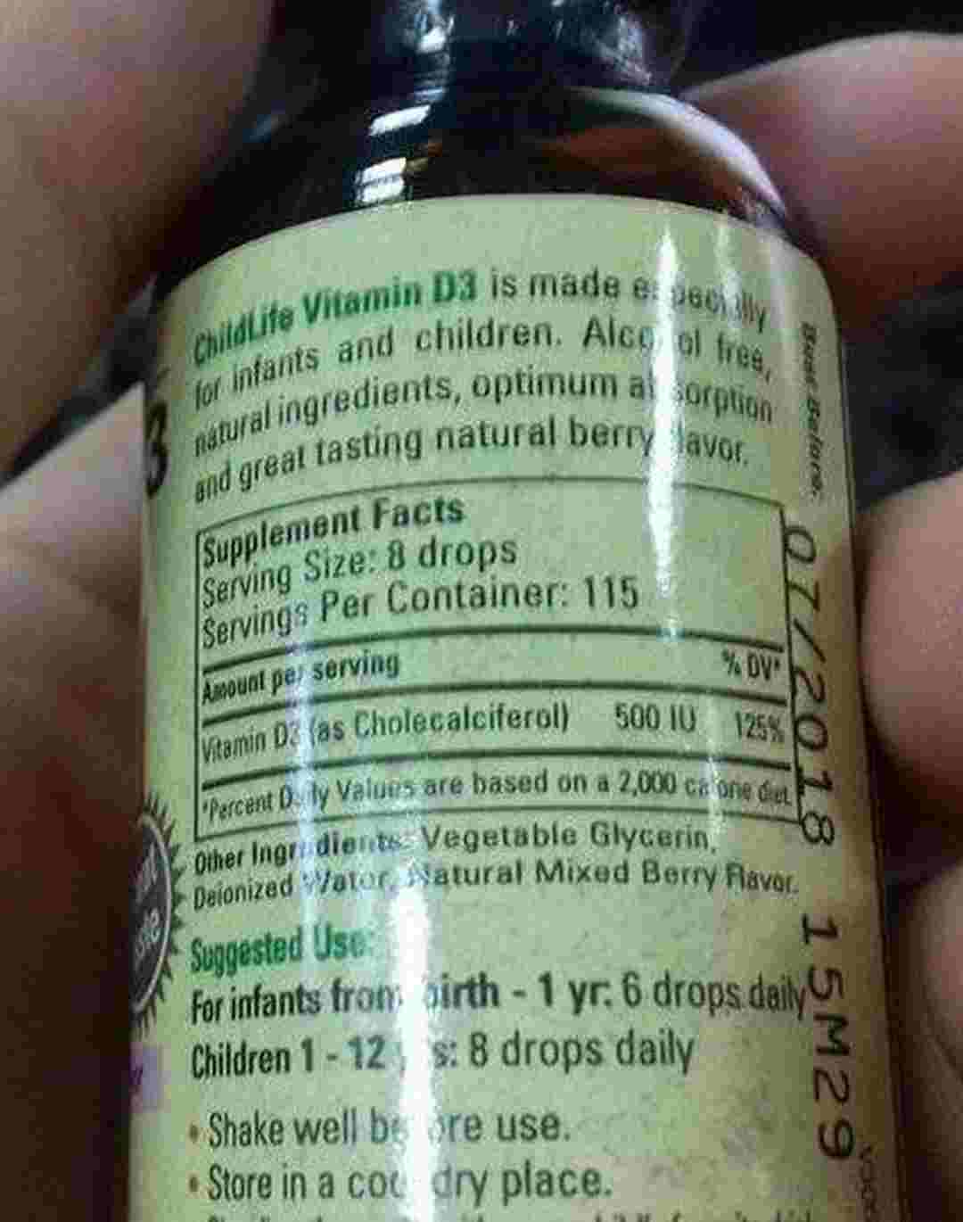 Có thể cho bé uống trực tiếp nước Si rô ChildLife vitamin D3