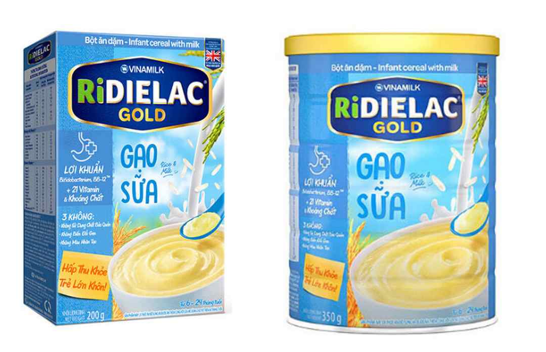 Bột ăn dặm Ridielac Gold gạo sữa