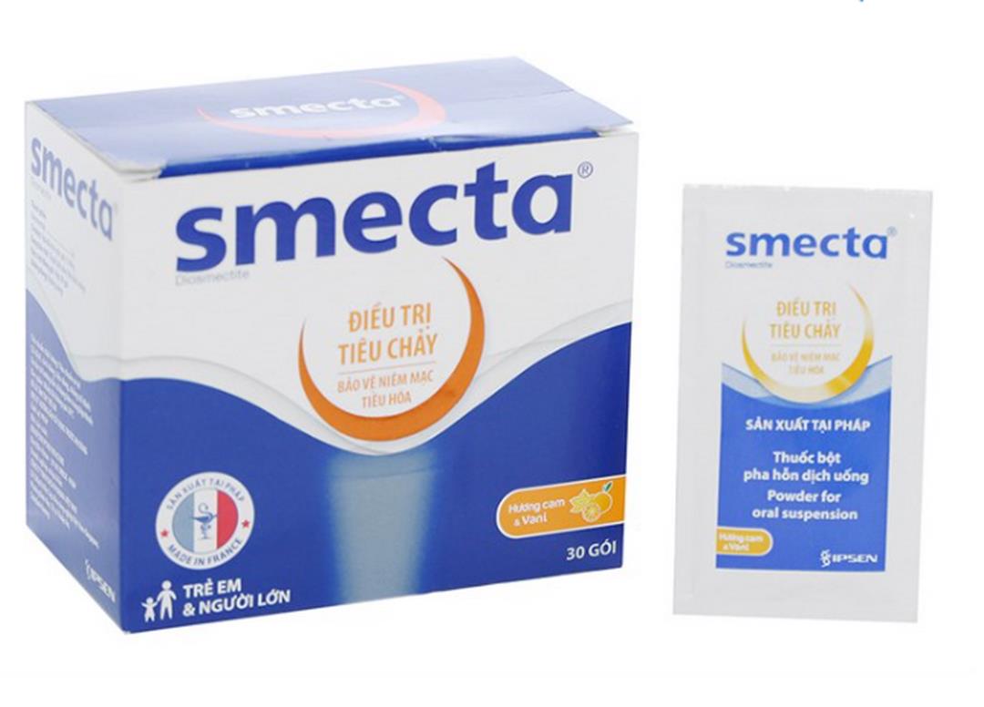 Thuốc hấp phụ, bao phủ niêm mạc ruột – Smecta